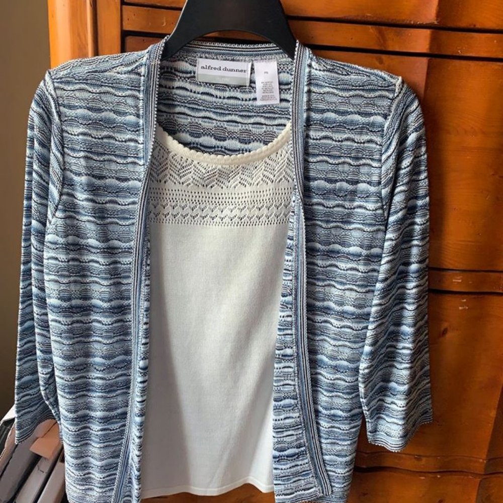 Alfred Dunner sweater w/sewn in shell top, 12-14 p